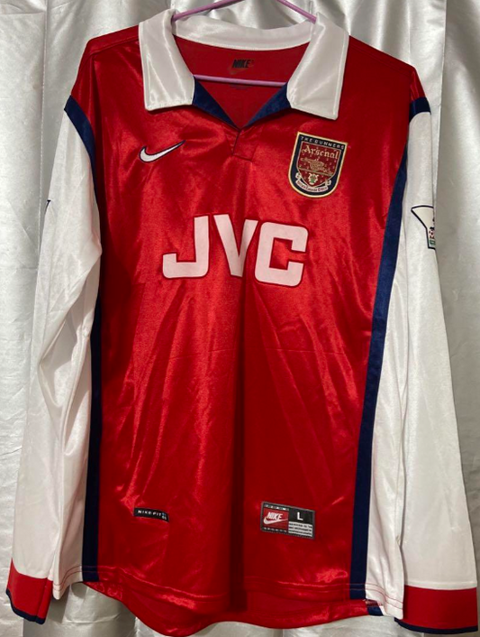 1997-98 arsenal home shirt Bergkamp #10