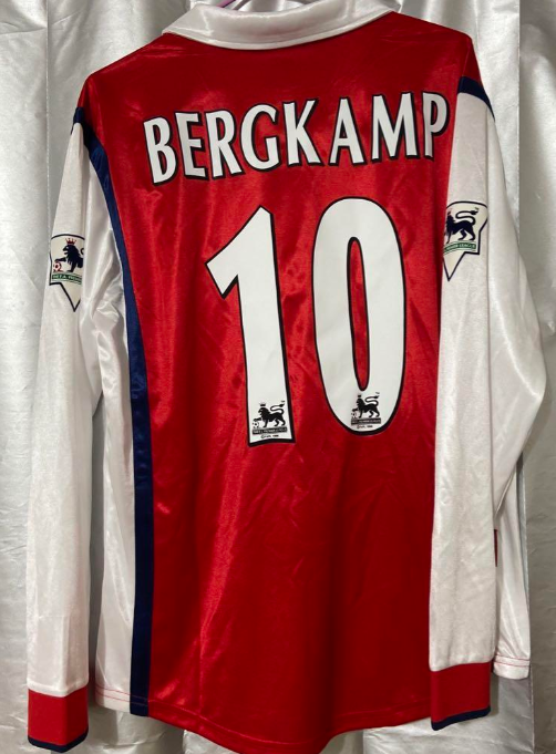 1997-98 arsenal home shirt Bergkamp #10